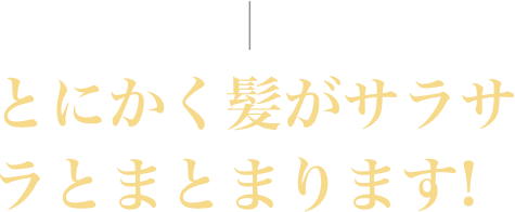 佐藤エリさん。30代女性。とにかく髪がサラサラとまとまります！